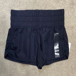 Dip Black High Waisted Thick Band Running Shorts Size S